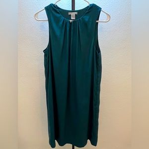 H&M Dark Green Dress with Golden Button